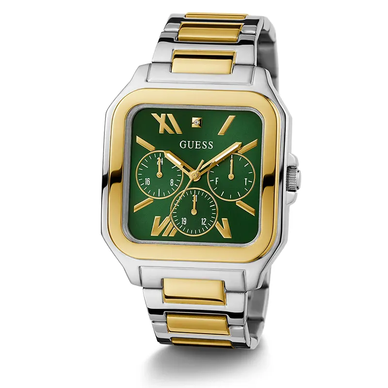 Guess Integrity Green Trendy Two-tone Men’s Watch- GW0631G1